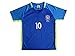BRAZIL NEYMAR JR #10 Away Blue Football Soccer Kids Jersey Short Socks Set Youth Sizes (11-12 YEARS)