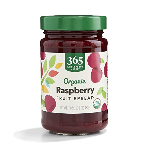 365 BY WHOLE FOODS MARKET, ORGANIC RASPBERRY FRUIT SPREAD, 17 OUNCE
