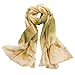 Datework Women's Chiffon Soft Long Wraps Shawl Beach Silk Scarf (A)