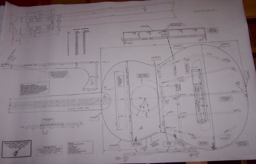 Classical Guitar Plans - Hermann Hauser I - Full Scale Design Drawings - Technical Plans