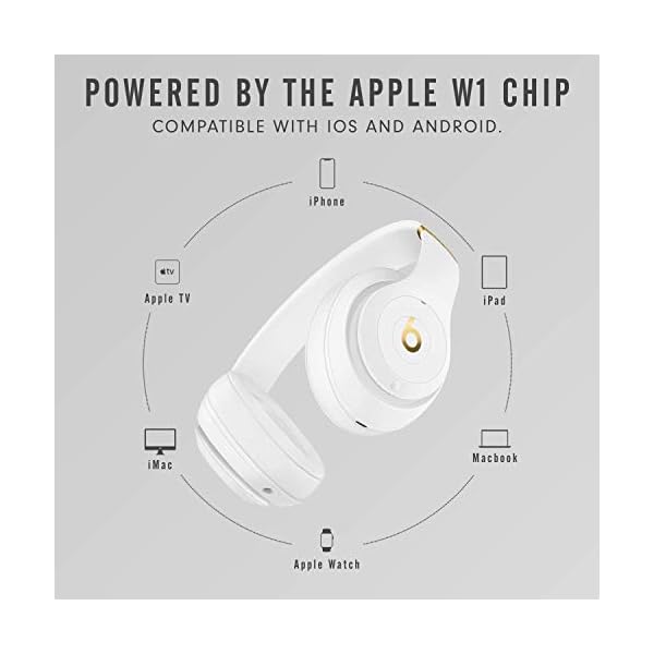 Beats-Studio3-Wireless-Noise-Cancelling-Over-Ear-Headphones-Apple-W1-Headphone-Chip-Class-1-Bluetooth-Active-Noise-Cancelling-22-Hours-Of-Listening-Time-Built-in-Microphone-White Beats Studio3 Wireless Noise Cancelling Over-Ear Headphones - Apple W1 Headphone Chip, Class 1 Bluetooth, Active Noise…