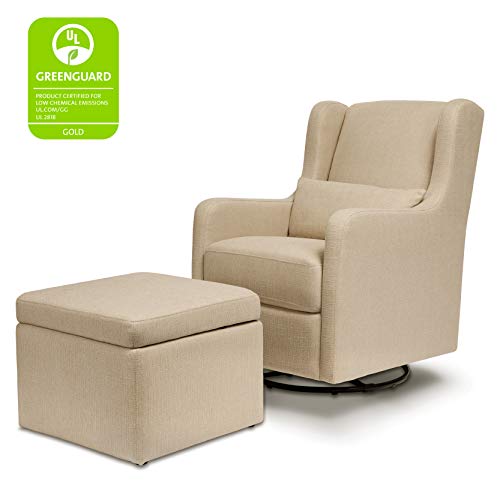 Carter's by DaVinci Adrian Swivel Glider with Storage Ottoman in
