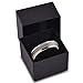 Tungsten Wedding Band Ring 4mm Men Women Comfort Fit 18k Rose Gold Grey Step Bevel Edge Brushed Polished Size 7.5