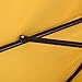 Sundale Outdoor 9 Feet Steel Half Patio Umbrella with Crank, 5 Steel Ribs (Yellow)