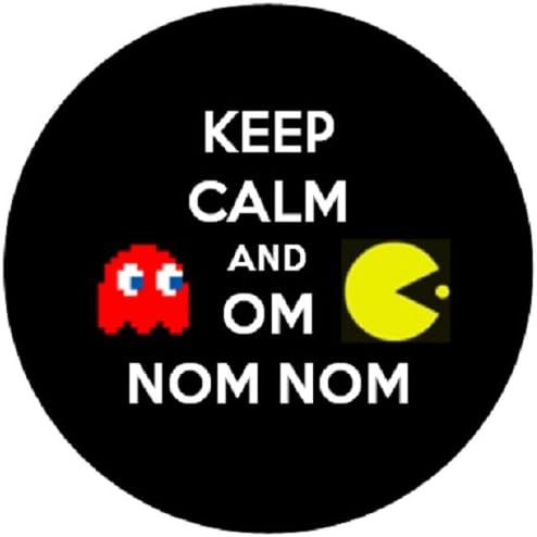 SPQR Keep Calm & Om Nom Nom 58mm Button Pin Badge