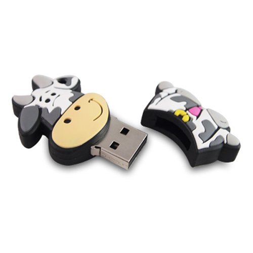 818-Shop No32400020016 Hi-Speed 2.0 USB-Sticks 16GB Glückliche Kuh Alpen grau – Bild 3