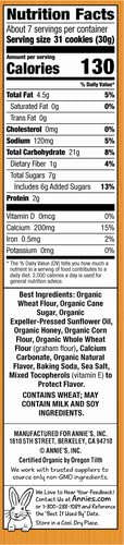 ANNIE’S ORGANIC BAKED BUNNY GRAHAM SNACKS, EASTER TREATS, HONEY, 7.5 OZ