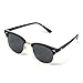 WearMe Pro Retro Classic Metal Half Frame Horn Rimmed Sunglasses