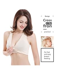 Sunzel Sujetador de dormir sin costuras de algodón y licra para lactancia y maternidad [Versión mejorada 2019]