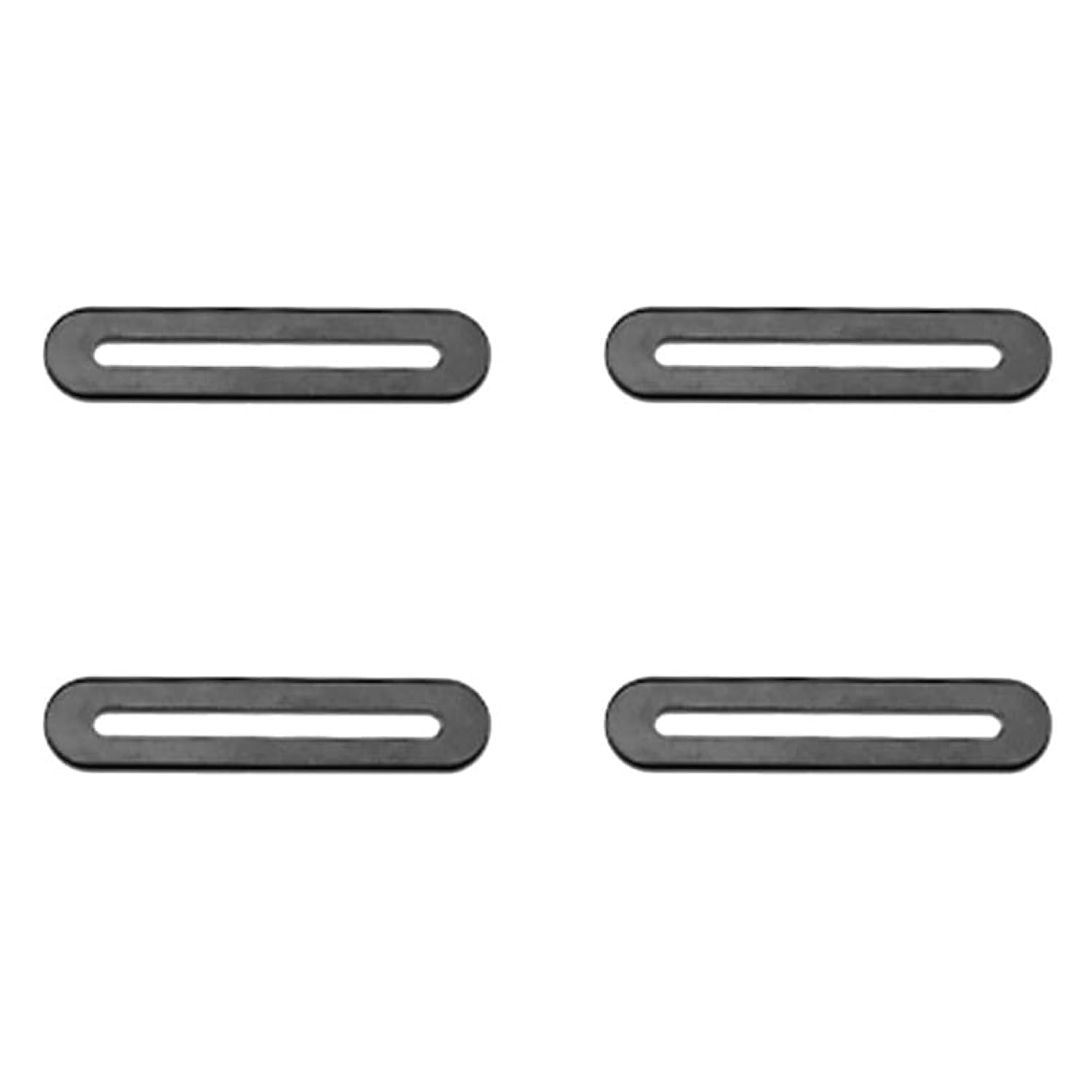 4Pcs Black Slotted Brace,Flat Straight Brace Brackets,Adjustable Corner Code,Stainless Steel Flat Slotted Brace Brackets-Single Slot 19*90mm