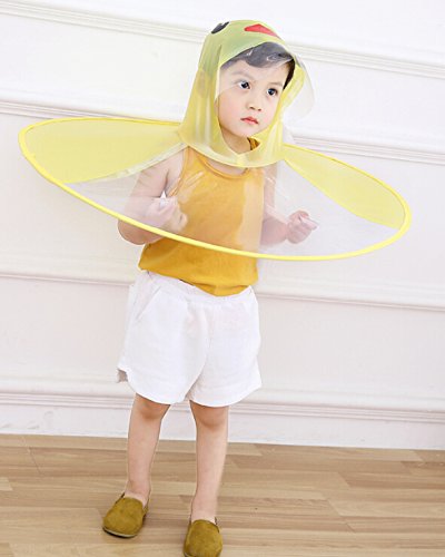 Old Tjikko Children's Cloak,Hooded Poncho Packable Cartoon Umbrella for Baby Boys Girls (M)