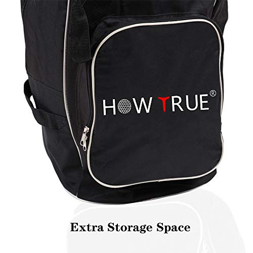 HOW TRUE Golf Travel Bag with Wheels, Lightweight Golf Club Travel Cover Case for Airlines, Protect Golf Equipment, Black