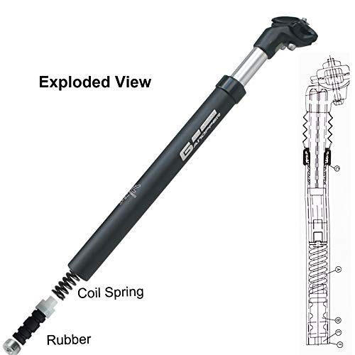 GANOPPER 27.2 Bike Suspension Seatpost Bicycle Seat Post 27.2 mm Alloy Aluminum Bike Seatpost