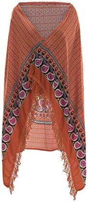 Niuer Women's Printed Beach Cover up Chiffon Sarong Cardigan Swimsuit Swimwear Bathing Suit