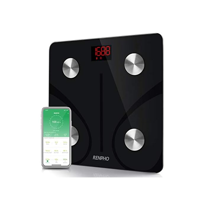 RENPHO Bluetooth Body Fat Scale Smart BMI Scale Digital Bathroom Wireless Weight Scale, Body Composition Analyzer with…