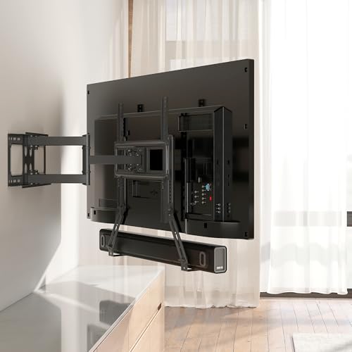 XINLEI Universal Soundbar Mount with Removable Long Extension Plates, Compatible with Most TVs from 23 to 65 Inches, up to 10 kg