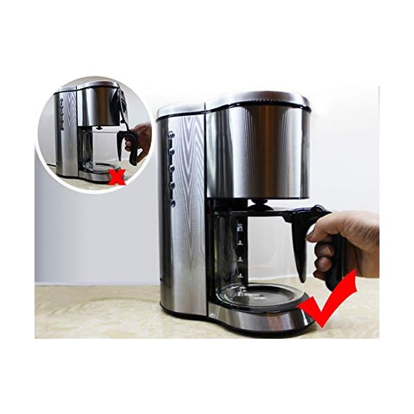 AJH Filterkaffeemaschine, Filterkaffeemaschinen Edelstahl mit 1,25 l Glaskrug Abnehmbare Filterkaffeemaschine Anti-Tropf… – Bild 5