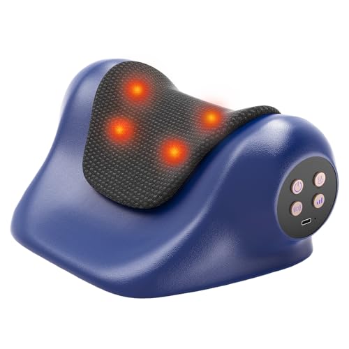 SteBeauty Neck Massager with Heat Deep Tissue 3 Temperature 41-45°C, 3 Vibration Modes Cordless U-Shaped Ergonomic for Neck Shoulder Back Pain Relief Massage Pillow, Gifts for Women Men Dad Mom
