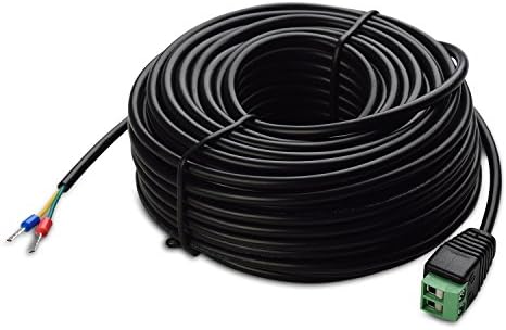 SyncArrow PRO-Grade Fire-Rated Premade RS485 Cable 22AWG OSD PTZ Control Extension Cord Wires (RS30M, 100 feet, Black)