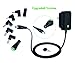 [Upgraded Version] 18W Universal AC/DC Adapter Switching Power Supply with 7 Selectable Adapter Tips & Micro USB Plug, for 3V to 12V Household Electronics and LED Strip
