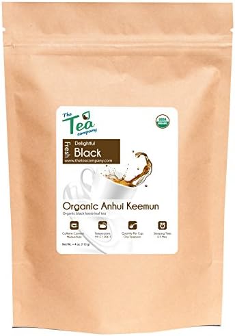 Organic Anhui Keemun Black Tea by The Tea Company - Organic Loose Leaf Tea - Bulk Leaves 4oz