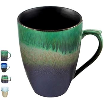 Handmade Pottery Coffee/Tea Mug Polish - 10 oz Rustic Stoneware Ceramic Cup Clay Art by Oojdzoo - Gift for Father