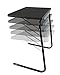 5starsuperdeal Portable Foldable TV Tray Table - Laptop, Eating, Drawing Tray Table Stand with Adjustable Tray with Sliding Adjustable Cup Holder (Black)