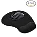 2 Pack Ergonomic Mouse pad with Wrist Support - GIM Black Silicone Gel Wrist Support Mouse Pad Mat for Laptop Desktop - Non-slip Rubber Base