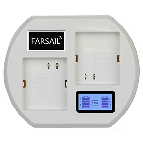 FARSAIL LCD Display Camera Battery Charger Station Compatible with Arlo Rechargable Batteries - Arlo Pro & Pro 2/VMA4400, Arlo Go/VMA4410, Arlo Light/ALS1101