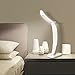 LED Desk Lamp, Alween 3-Level Dimmable Table Lamp with USB Charging Port and Power Adapter, Flexible Portable Eye-Caring Reading Lamp (White)
