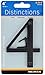 Distinctions 843144 Black Flush-Mount 4-Inch House Number 4