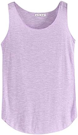 CofeeMo Sleeveless Solid Color Ladies Tank Tops, Thin Bamboo Cotton Comfortable Vest