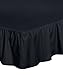 Utopia Bedding Bed Ruffle - Easy Fit with 16 Inch Tailored Drop - Hotel Quality, Shrinkage and Fade Resistant (King, Black)