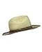 NYFASHION101 Multicolor Weaved Band Matching Brim Panama Fedora Sun Hat, Brown