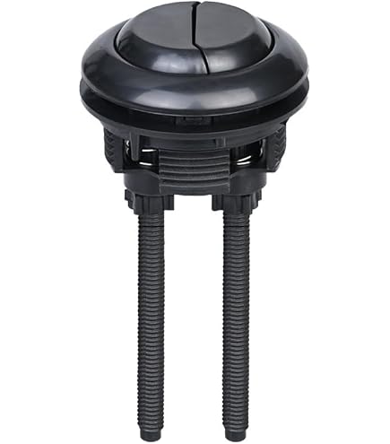 Lexziuo Black Round Dual Flush Button – 38mm/48mm/58mm Universal Toilet Tank Replacement – Water-Saving ABS Design