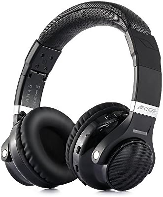 ARCHEER Bluetooth Headphones, 2 in 1 Wireless Headphone & Speaker, 45 Hrs Music Time Foldable Over Ear Headphones HiFi Stereo Headset with Microphone, Audio Cable for Cell Phone/PC