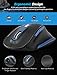 Wireless Mouse, RATEL 2.4G USB Wireless Ergonomic Mouse Computer Mouse 6 Buttons Laptop Mouse USB Mouse with Nano Receiver 2400 DPI 5 Adjustment Levels Cordless Wireless Mice for Windows-Blue