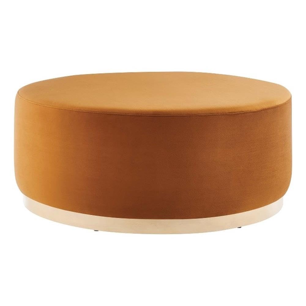 Photo 1 of Modway Large 38" Round Performance Velvet Upholstered Upholstered Ottoman