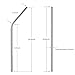 Metal Straws Stainless Steel Straws FoYoung Reusable Drinking Straws with Brushes for 20 30OZ Yeti Tumbler Extra Long 6mm Wide|Perfect for Christmas Hot Chocolate Set of 8 Silver
