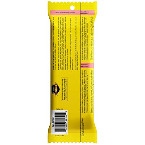 VITAKRAFT CRUNCH STICKS COCKATIEL TREAT APRICOT PEACH FLAVOR – TRIPLE BAKED LONG LASTING BIRD TREATS WITH NATURAL WOOD CHEW CENTER FOR BEAK HEALTH AND ENRICHMENT – 3.5 OZ.