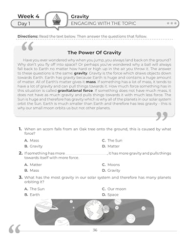 5th Grade Science: Daily Practice Workbook | 20 Weeks of Fun Activities (Physical, Life, Earth and Space Science, Engineering | Video Explanations Included | 200+ Pages Workbook)