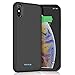 Battery Case for iPhone Xs Max, 6200mAh Slim Portable Charger Case Rechargeable Extended Battery Pack for Apple iPhone Xs Max (6.5 Inch) Protective Charging Case Backup Cover Power Bank (Black)