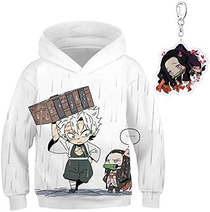 鬼滅の刃用 不死川実弥 子供 キッズ パーカー コート コスチューム ボーイズ ガールズ フード付き薄手 柔らかい 服 長袖 トップス おしゃれ アニメ プルオーバー 上着 かわいい プリント 女の子 男の子 男女兼用 グッズ ゆったりトレーナー イベント 誕生日プレゼント
