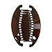 Brown 6.5 Inch Banana Clip Hair Clincher Interlocking Two Sides Hair Comb