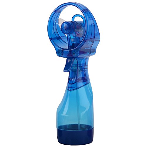 O2COOL FML0001 Deluxe Handheld Battery Operated Misting Fan, Light Blue