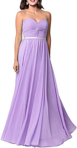 Women's Long Strapless Evening Bridesmaid Dress Gown Lilac US8