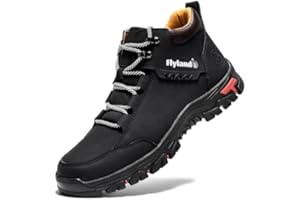 FLYLAND Men's Casual Leather Shoes Chukka Ankle Boots Handmade Fashion Shoes Non Slip Breathable Comfortable Mid Top for Driving Walking Outdoor