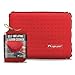 Lightspeed Outdoors Self-Inflating Stadium Seat Cushion with an Integrated Carry Bag (Red)