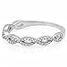 Dazzlingrock Collection 0.20 Carat (ctw) 10K Gold Round Diamond Ladies Swirl Anniversary Wedding Band Stackable Ring 1/5 CT