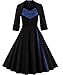 Tempt Me Women's Vintage Half Sleeve Classic A-line Pleated Cocktail Party Dress
